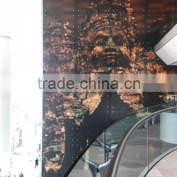 Decorative Glass Partition Image Glaze Stone photo-2