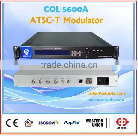 ATSC-T Modulator Asi to rf Modulator, 8 Vsb Modulator, Digital CATV RF Modulator With ASI and SMPTE Input COL5600A