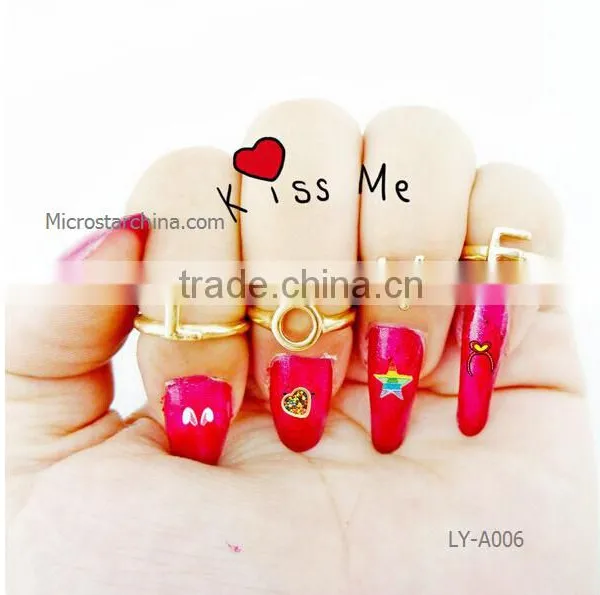 Girls High Quality in Stock Alloy 5PCS/set Cheap Bohemian Rings photo-5