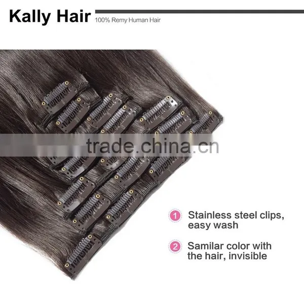 Cheap Hair Extensions Clip in Full Head, Hair Extension Clip in Human Hair photo-5