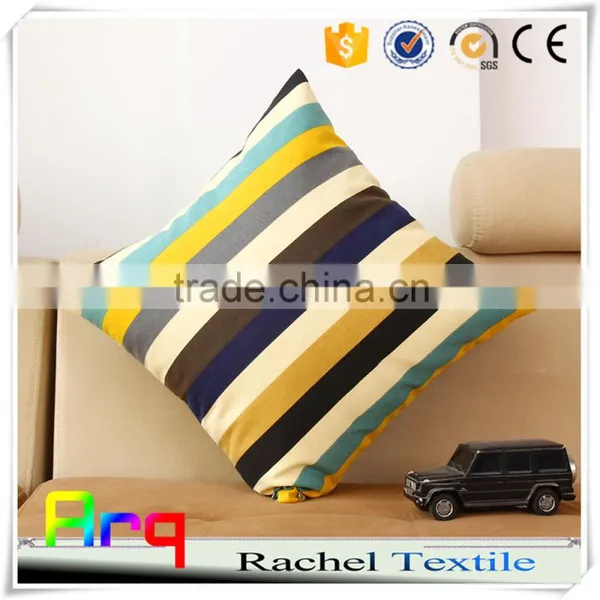 Simple Mediterranean Multi Color Stripe Printed Polyester Cotton Fabric for Table Cloth Sofa Cushion Cover Using photo-2