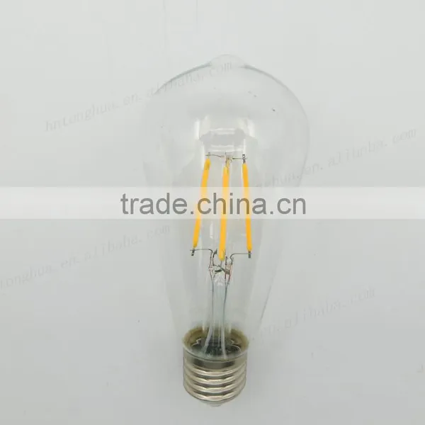 Hot Sell Vintage Clear Glass Led A19/ST58/G125/ST64 4W Led Filament Light Bulb E26 E27 B22 Led Lamp photo-3