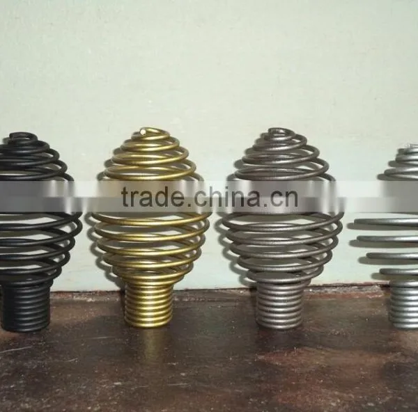 Iron Spiral Curtain Rod End & Finials photo-2