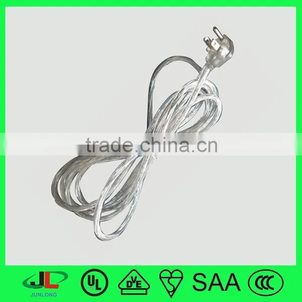 NEMA Transparent Extension Cord UL 3 Pin Plug American Electric Wires for Sale photo-6