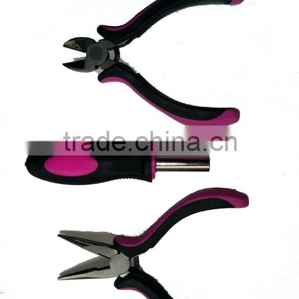 Promotion 23 Piece Home Pink Tool Kit With Ledlight ,Measuring Tape ,sockets Great Gifts For Ladies photo-6