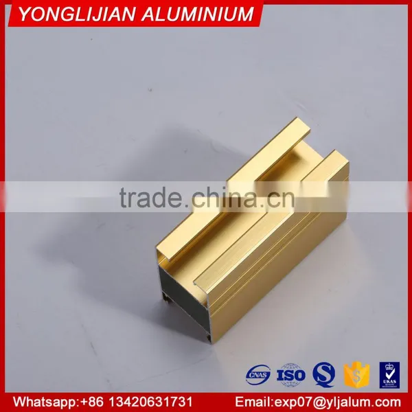 Anodized Golden Aluminum Profile for Sliding Window photo-5