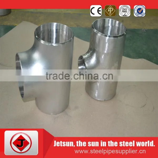 2016 High Quality Butt Welding Carbon Steel Equal Tee Sch40