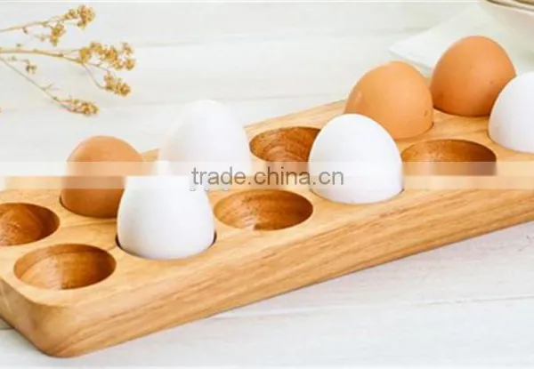 Solid Wood Egg Tray,12 Pcs Egg Tray,wooden Egg Holder photo-4
