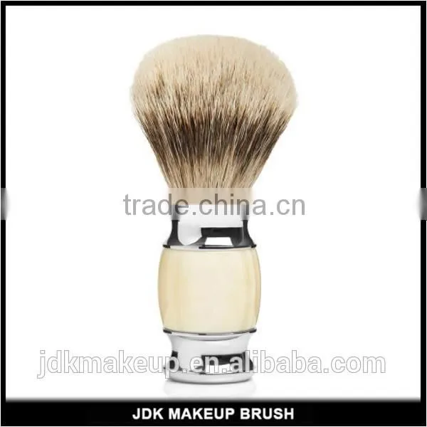 HQ Silvertip Badger Hair Knot Shaving Brush, Beautiful Ivory Shaving Brush
