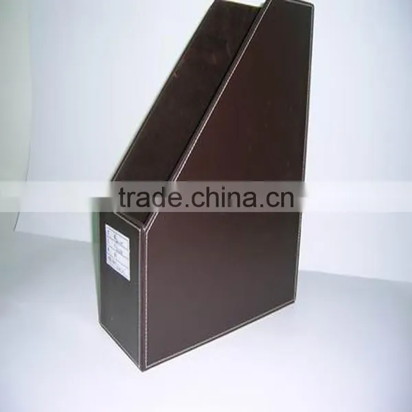 2013 Hot Sale Foldalbe Rectangular Leather Paper Storage Box photo-3