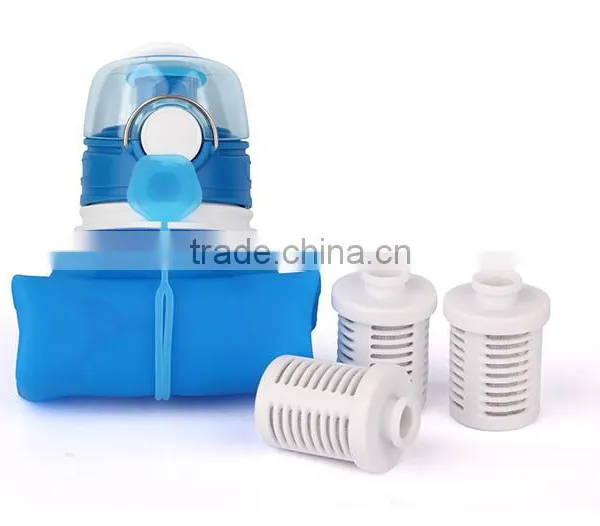 Medical Grade Silicone Sports Water Bottle Foldable Silicone Water Bottle photo-3