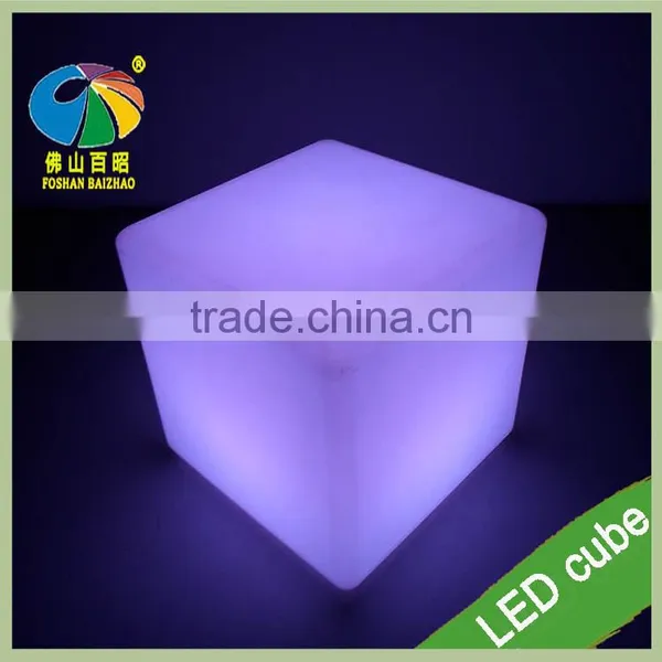 Remote Control LED Lighting Chair PE Plastic Led Funny Bar Stool photo-3