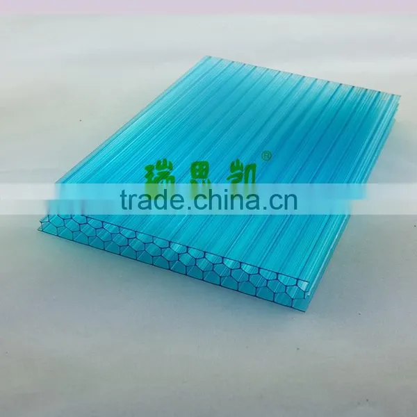 Professional Factory Made Cheap Colored 6mm Honeycomb Polycarbonate Hollow Sheet photo-6
