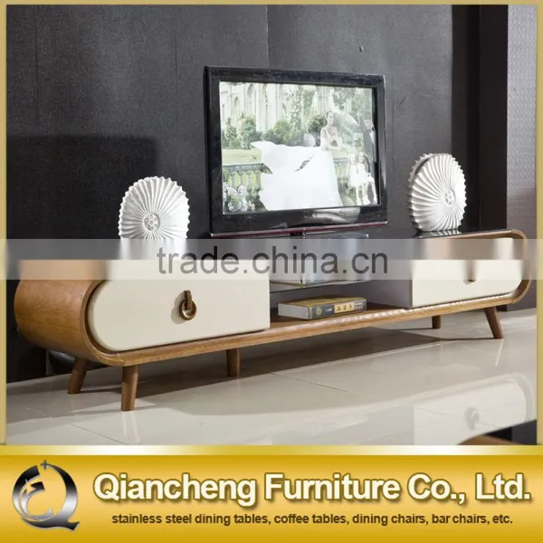 Glass Top tv Stand Wooden Cabinet Modern Hotel Furniture photo-3