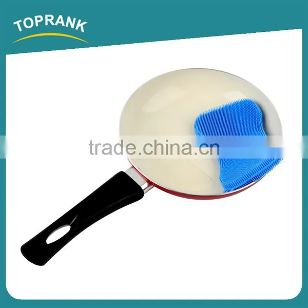 Toprank Hot Selling Heat Resistant Colourful Kitchen Cleaning Brush Pot Pan Dish Bowl Wash Scrubber Pad Silicone Dish Brush photo-5
