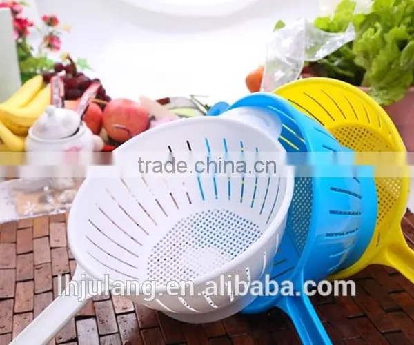 New Design Plastic Vegetable Strainer/Kitchen Plastic Strainer With Handle/plastic Colander With Handle photo-5