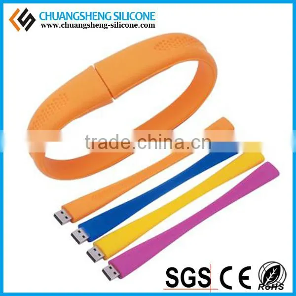 Multifunctional Various Capacity Candy Color Silicone USB Wristband, USB Drive, 32GB USB photo-5