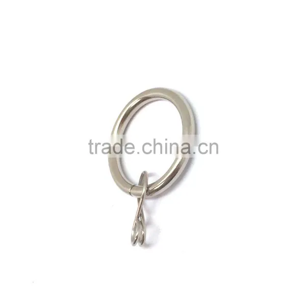 Brushed Nickel Plated Metal Curtain Rod Ring Loose Eyelet ID35mm/OD42mm photo-2