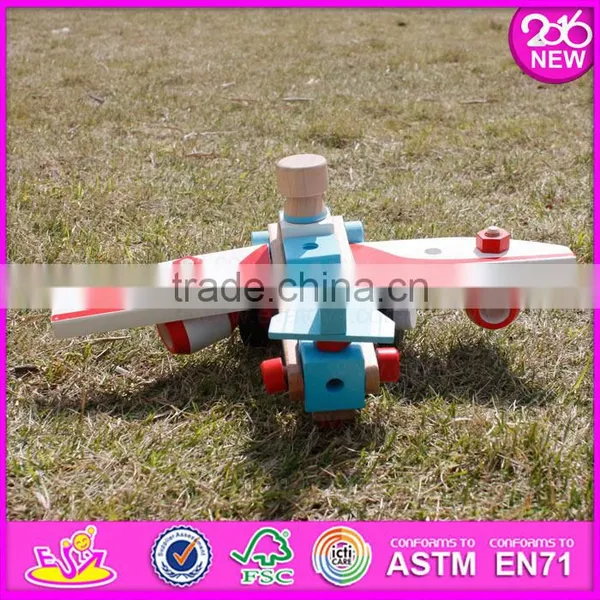 2016 New Design Kids Wooden Self Assemble Toys,fashion Children Wooden Self Assemble Toys,wooden Self Assemble Toys W03B048 photo-4