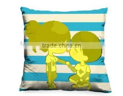 3 d Cross-stitch Pillow Animated Cartoon Lovers Lovely Printing Cross-stitch Pillowcase photo-2