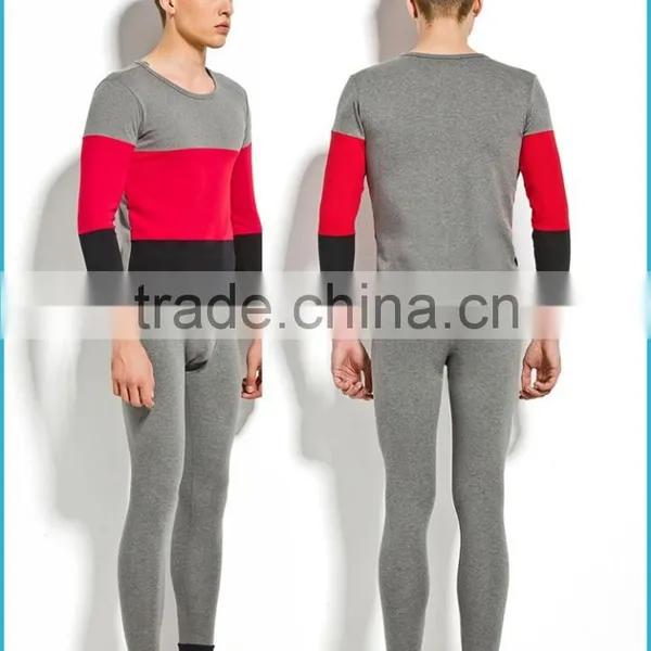 New Products 2016 Innovative Heated Thermo Underwear Set Cotton Fashion Base Layer Underwear For Men Custom photo-4