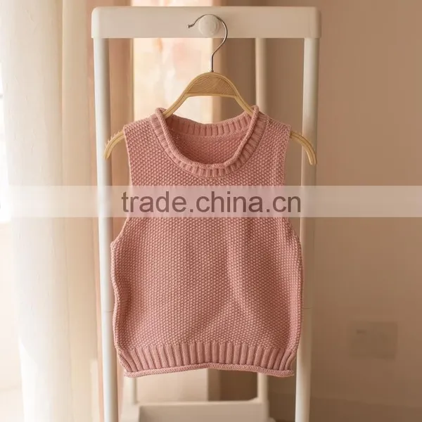 S32898W Good Quality Children Girls Spring Autumn Sweater Kids Vest Baby Girls Tank Top Children's Sweaters photo-5