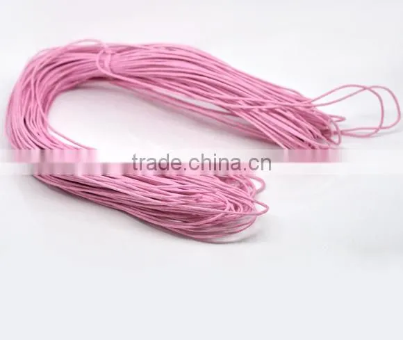 High Quality 80M Pink Waxed Cotton Necklace Cord 1.5mm photo-3