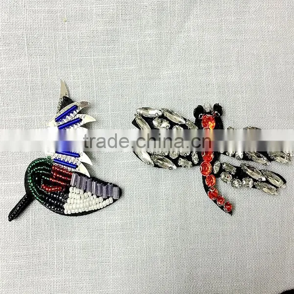 Fashion Kid Garment Accessory Iron on Colorful Bird In Flight Sequin Patch photo-2