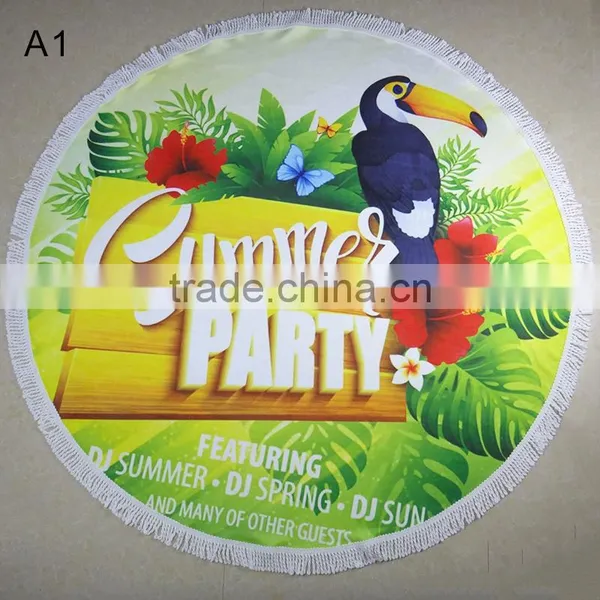 330g Swan Printed Round Beach Towel/jkr Muti Design Round Table Towel Shawl Yoga Mat Bath Towel Beach Towels/ Beach Towels