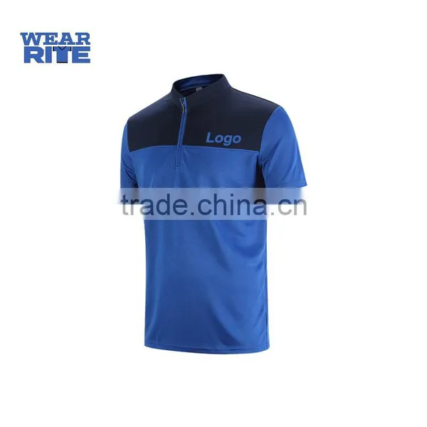 Fashion Stand up Collar Short Sleeve Dry Fit T-shirt photo-3