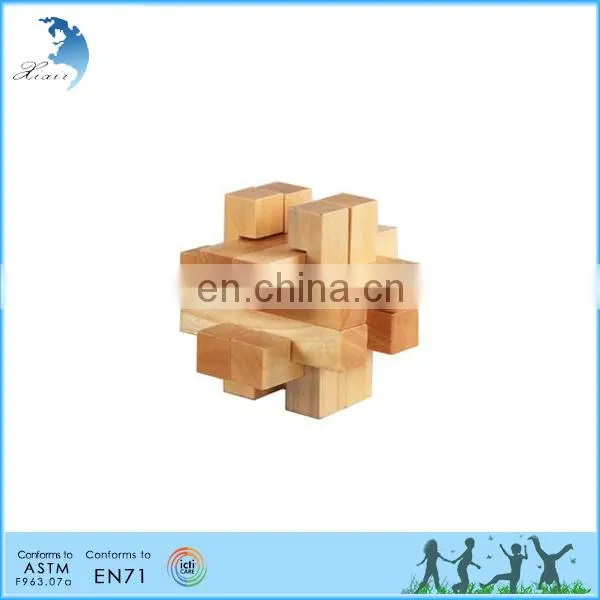 Promotion Educational Toy IQ Brain Child Cube 3d Wooden Jigsaw Puzzle photo-4