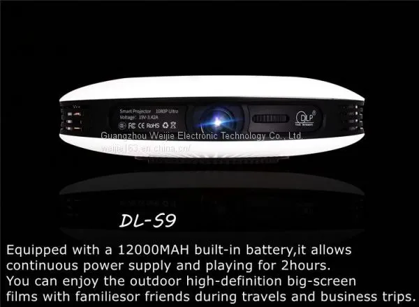 Wejoy DL-S9 Mobile Projector Mini Smart Portable Projector Built in Android System HD 1080P Home Theatre photo-2