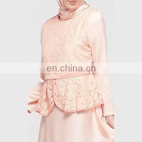 2016 Latest Design Women Jubah Fashion Maxi Length Peplum Waist Jubah photo-5