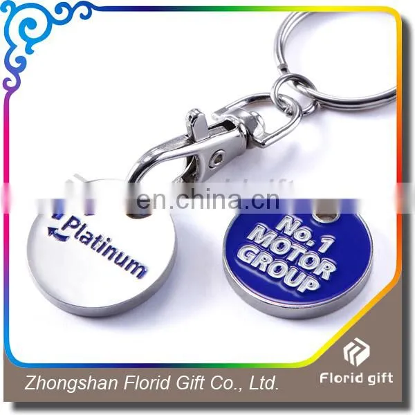 Metal Souvenir Keyring, Top Sale Mini Custom Trolley Coin Keyring photo-6