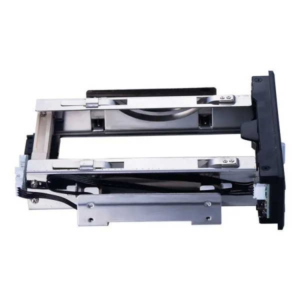 3.5in Aluminum SATA Hard Drive Case to 5.25 PC Bay Hot Swap Enclosure Hdd Mobile Rack photo-3