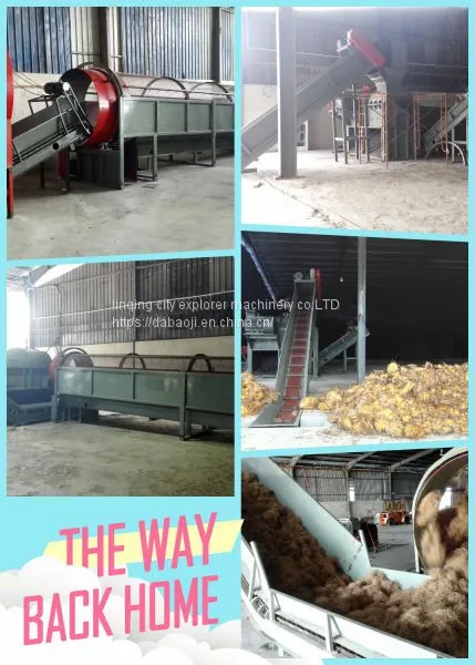 Horizontal Palm Wire Equipment, One Line, Complete Coconut Brown Equipment.