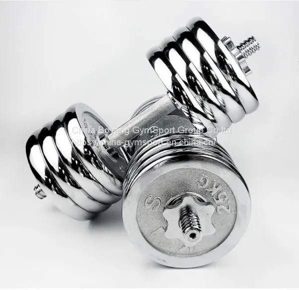 China Factory Gym Adjustable Electroplated Steel Dumbbel