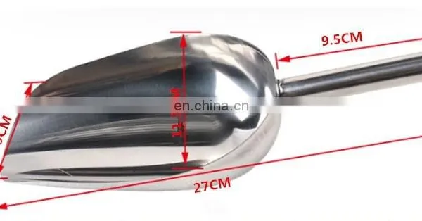 Stainless Steel Flour Scoop Bar Metal Shovel Stainless Steel Metal Ice Scoop photo-5