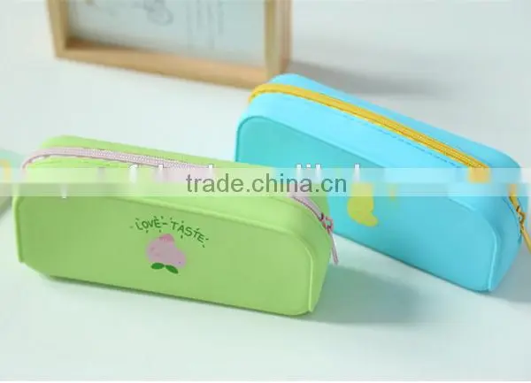 Stock!Silicone Pencil Bag School Office Silicone Pen Cases / Wholesale Colorful Pencil Bag photo-3