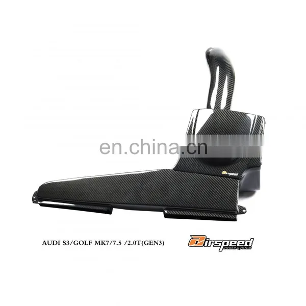Perfect Fitment Aerodynamic 3K Twill Carbon Weave in Glossy Finish Dry Carbon Fiber Air Intake Kit For VW Golf MK7 2.0T photo-2