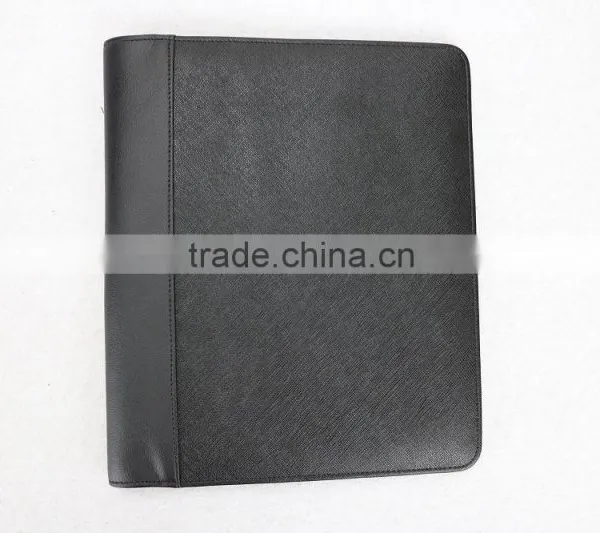 Wholesale High Quality Custom Zip A4 Size Genuine Saffiano Leather Office File Bag Document Folder Notebook photo-3