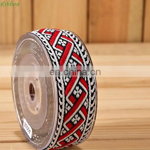 Sewing Embroidered Ribbon Jacquard Webbing Belt Custom Design Wholesale Custom 2.5cm and 3.2cm Woven 100% Polyester Sustainable photo-3