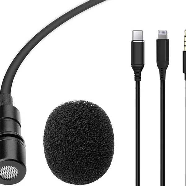 Mini Portable Microphone Condenser Microphone Lavalier Microphone Type C for Android Phone photo-3