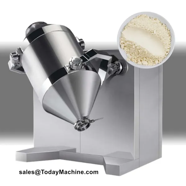 Three Dimensional Food Rotating Drum Cosmetic Powder Swing Mixing Machine Equipment photo-3