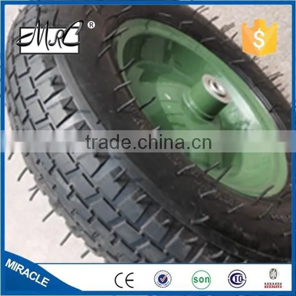 High Quality 16 Inch Pneumatic Rubber Wheel Small Wheelbarrow Wheels 4.80/4.00-8 photo-6