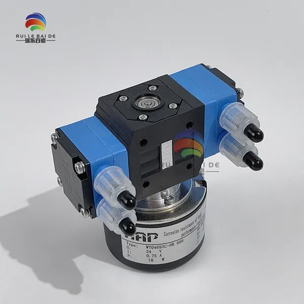The Best-selling HAP WT04692C-HB600 Fast-paced Flat Dual-head Liquid Diaphragm Pump is Used in Inkjet Printers. photo-5