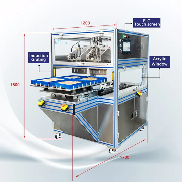 Customized 20kHz Ultrasonic Cake Cutting Machine Ultrasonic Sandwich Cutter for Airline Food photo-3