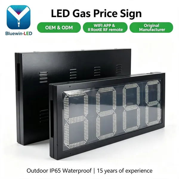 High Brightness 8.88 88.88 Format LED Digital Signboard With Waterproof Case for Gas Stations photo-2