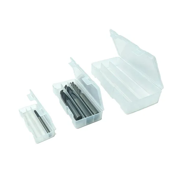 Spade Drill Inserts and Micro Longer Tools Square Rectangular Hinged Lid Plastic PP Clear Storage Multi Boxes photo-4