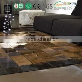 Hotel Room Cowhide Patchwork Rugs Flooring Material Carpet photo-5